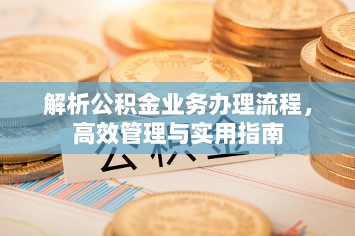 郫县解析公积金业务办理流程，高效管理与实用指南
